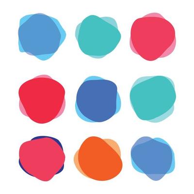 Set of abstract colorful modern fluid frames background banner Flat geometric Modern vector template