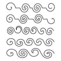 set of hand drawn border Decorative design elements border frame arrangements vector