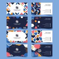 Flat Abstract Business Card Template vector