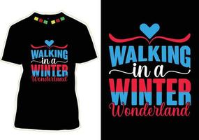 Winter T-shirt Design vector