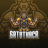 logotipo de gatotkaca esport vector