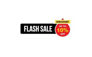 10 Percent flash sale offer, clearance, promotion banner layout with sticker style. vector