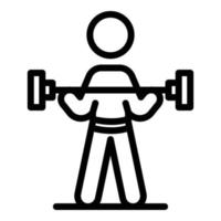 Physical rehabilitation dumbbell icon, outline style vector