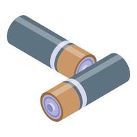 Batteries icon, isometric style vector