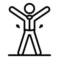 Hands rehabilitation icon, outline style vector
