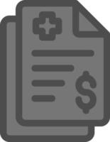 Medical Bill Vector Icon Design