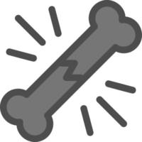 Broken Bone Vector Icon Design