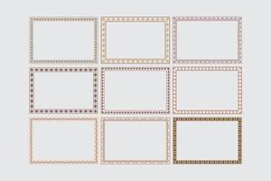 Vector luxury photo frame border design, certificate border, resume border frame