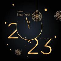 2023 new year design template with typography logo. minimalistic modern background for cover, banner and card vector