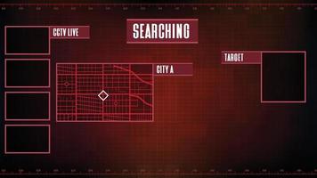 abstract background of futuristic tracing target searching maps  hud ui screen vector