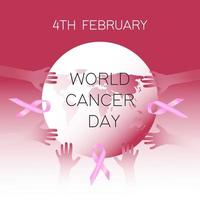 dia mundial del cancer vector