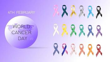 world cancer day vector