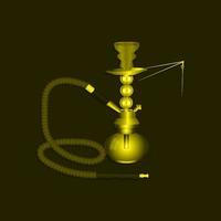 humo verde de la cachimba vector