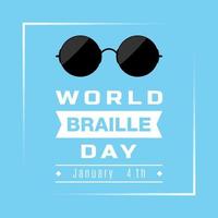 Vector illustration of world braille day.