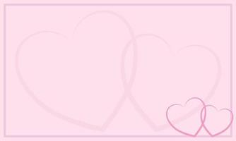 Heart line shape on pink background vector