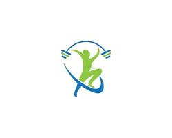 fitness creativo deporte gimnasio logo diseño estilo moderno símbolo vector icono.