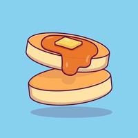 Floating pancake cartoon vector illustration