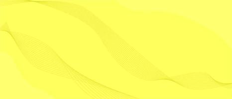 Yellow background with geometric wavy line vector