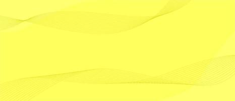 Yellow background with geometric wavy line vector