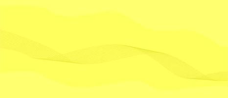 Yellow background with geometric wavy line vector