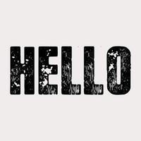 hello typography design vector