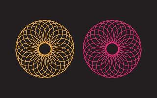 Abstract circle geometric pattern vector design, 3d abstract illustration