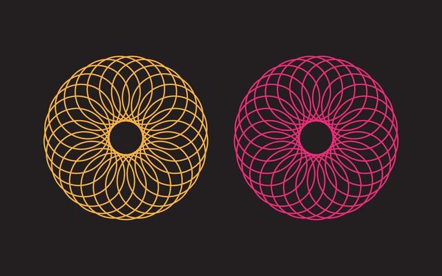 Abstract circle geometric pattern vector design, 3d abstract illustration
