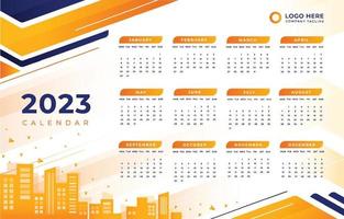 plantilla de calendario corporativo 2023 vector