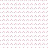 Cute seamless hand-drawn patterns. Stylish modern vector patterns with pink waves. Funny Children's Repeating Pink Print