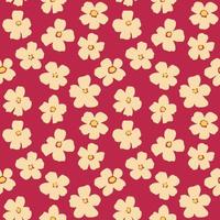 Seamless background with sakura flower pattern. Vector illustration. Wrapping paper pattern.