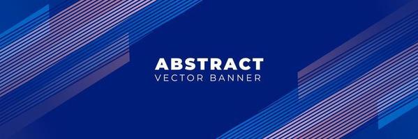 vector de banner horizontal abstracto de fondo azul, diseño de plantilla con espacio de copia