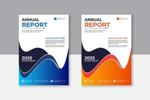 Business a4 annual report cover design vector