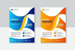 Business a4 annual report cover design vector