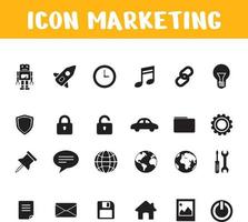 Marketing icon set vector stock