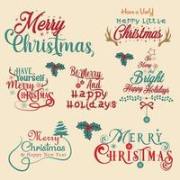 Merry christmas editable text eps file vector