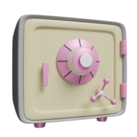 Safe box isolated. investment, saving money, business banking finance concept, 3d illustration or 3d render png