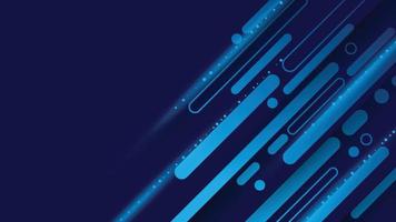 Blue line geometric abstract banner. Vector template background