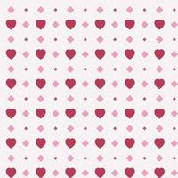 patrón impecable de corazones y formas geométricas en tonos rosas. diseño para el día de san valentín, boda y celebración del día de la madre, tarjetas de felicitación, decoración del hogar, textiles, papel de envolver, scrapbooking. vector