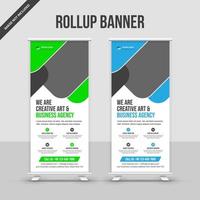 Modern corporate roll up pop up pull up or standee x banner design template vector