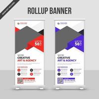 Modern corporate roll up pop up pull up or standee x banner design template vector