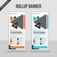 Modern corporate roll up pop up pull up or standee x banner design template vector