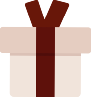 icono de caja de regalo blanca, Navidad estacional. png