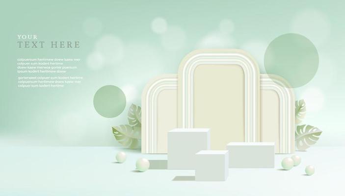 Abstract background with geometric podium platform. Template for design, presentation, and advertisement.