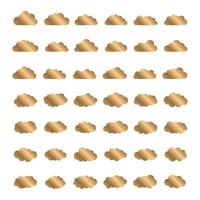 golden cloud icon vector on white background