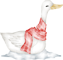 pato de desenho em aquarela png