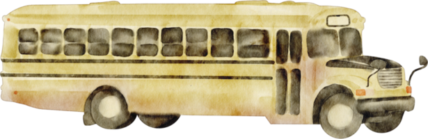 watercolor bus element clip art png