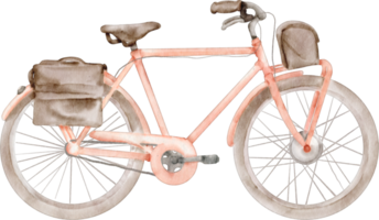 watercolor bicycle element clip art png