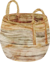 watercolor basket boho element png