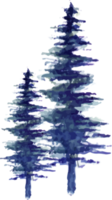 watercolor winter tree landscape png