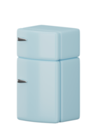 3D süßer blauer Kühlschrank png